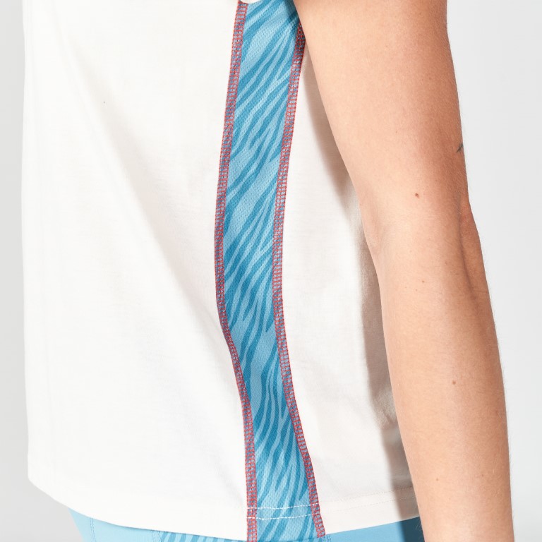 Core Wild Panel Relaxed Tee - Pearl White
